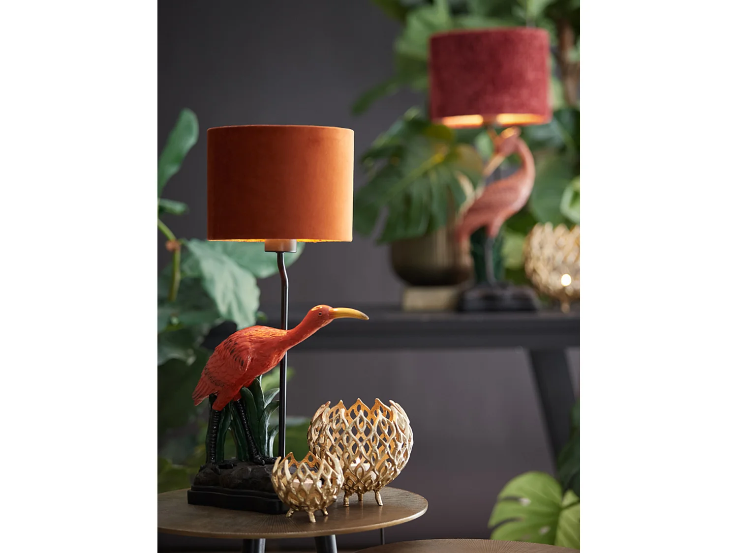 Abat-jour VELOURS - Ø25x18cm - Orange