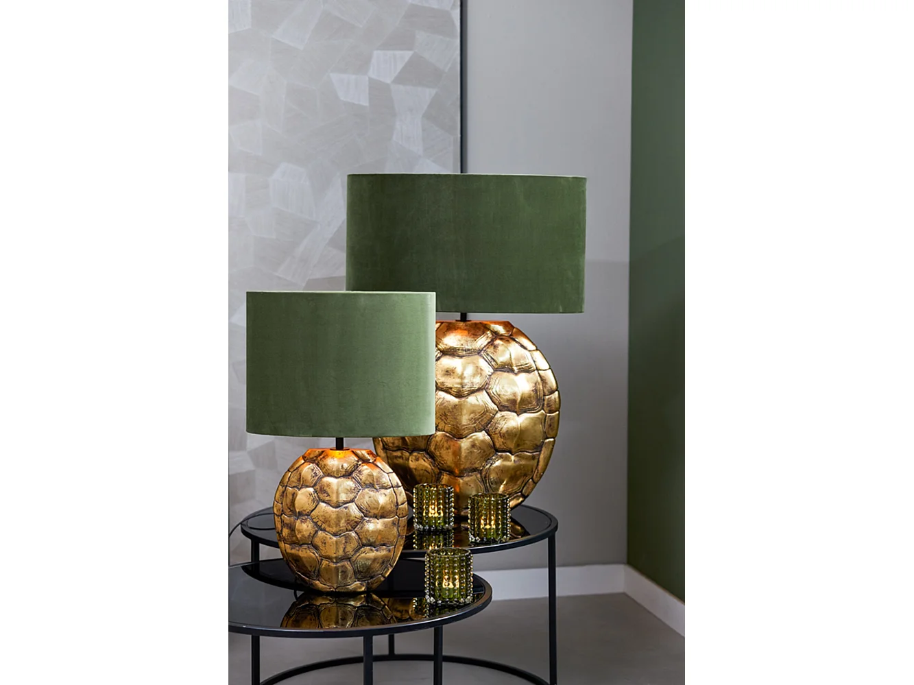 Pantalla VELOURS - 45x21x32cm - Verde