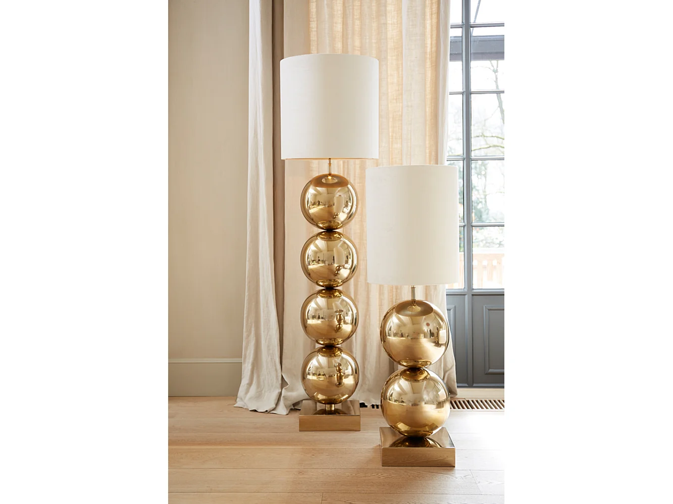 Abat-jour VELOURS - Ø40x49cm - Blanc