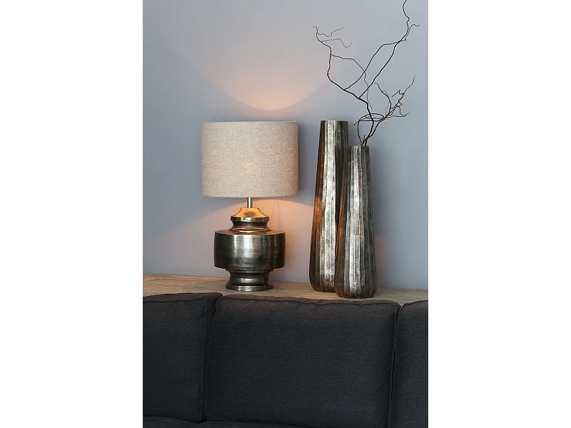 Lampenkap LIVIGNO - Ø40x25cm - Grijs