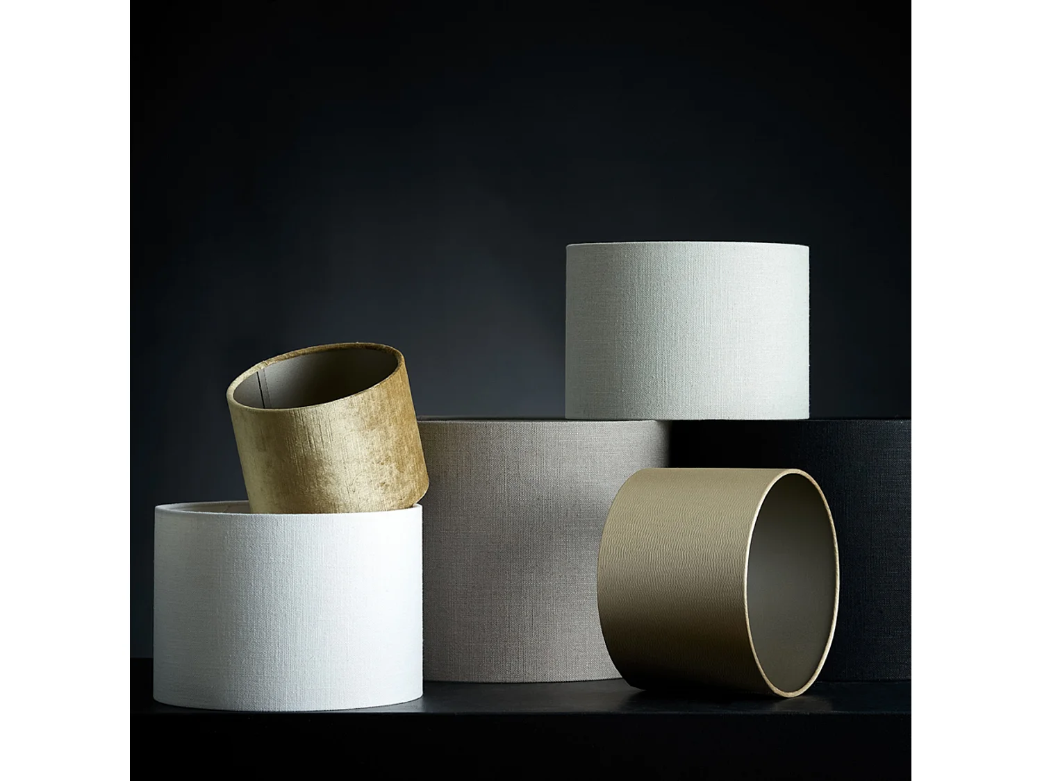 Lampenkap LIVIGNO - Ø40x25cm - Grijs