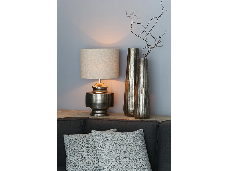 Abat-jour LIVIGNO - Ø40x25cm - Gris