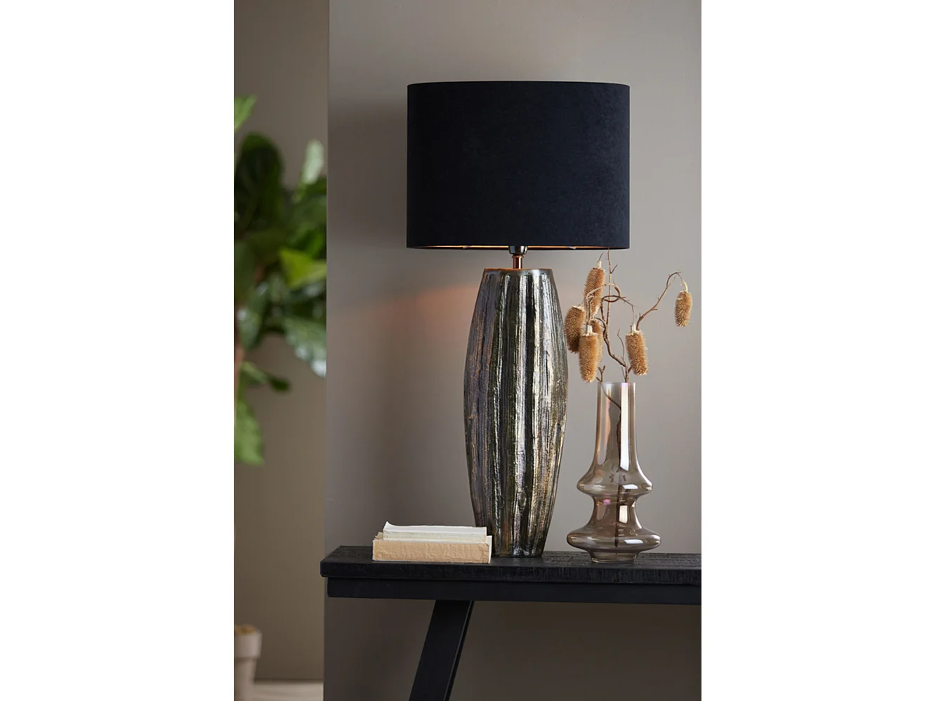 Abat-jour VELOURS - 45x21x32cm - Noir