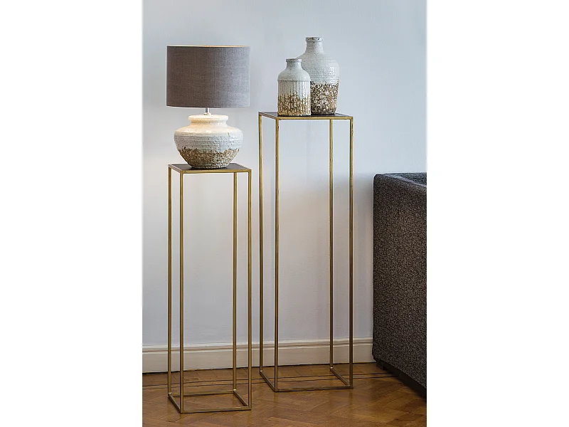 Lampenschirm DARK LINEN - Ø35x30cm - Grau