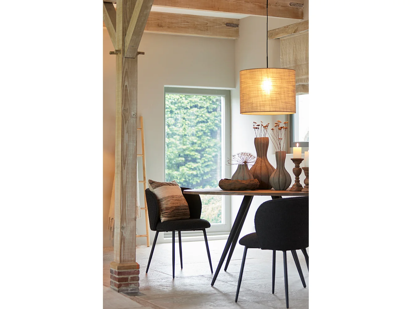 Abat-jour CADEN - Ø50x38cm - Marron