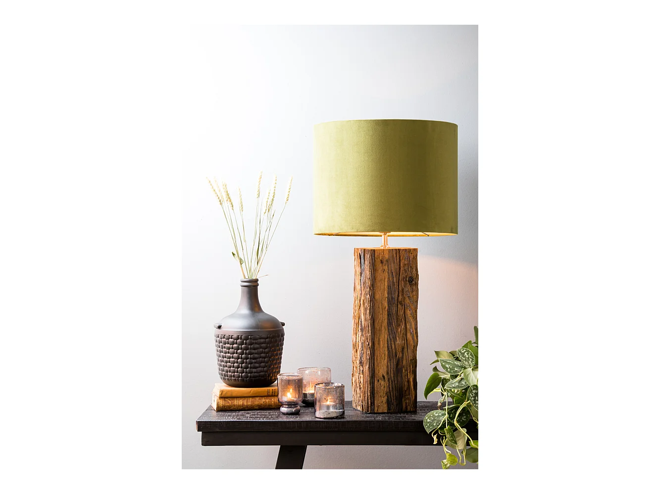 Abat-jour VELOURS - Ø40x30cm - Vert