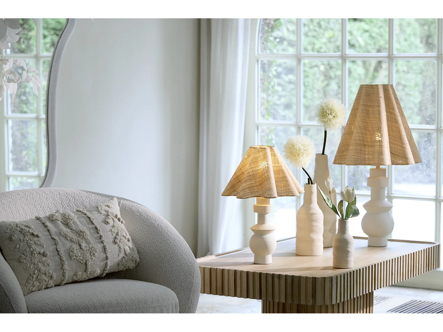 Abat-jour BEZAHA - 35x10,5x20cm - Marron