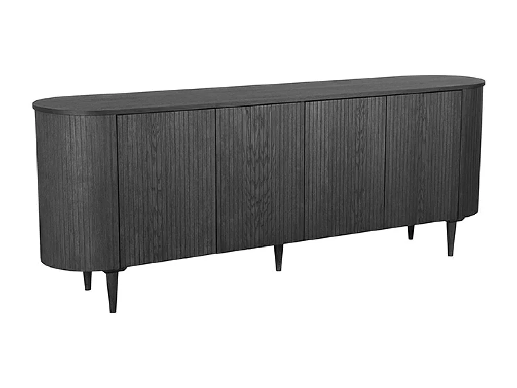 Buffet Oliva - Noir - Chêne - 220 cm