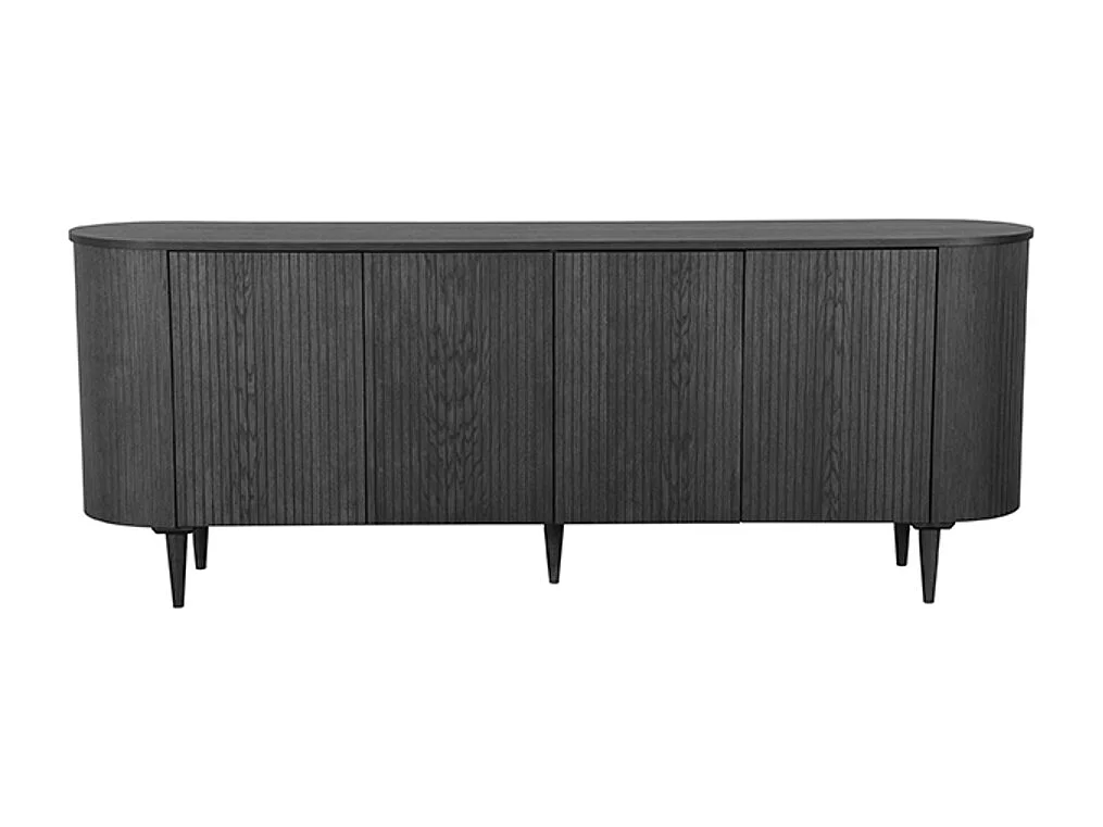 Buffet Oliva - Noir - Chêne - 220 cm