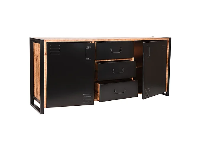 Buffet Bruxelles - Brut - Bois de manguier - 190 cm