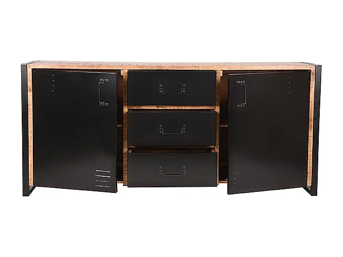 Buffet Bruxelles - Brut - Bois de manguier - 190 cm