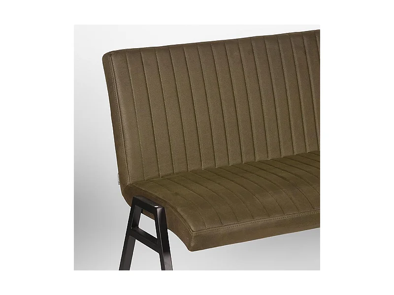 Canapé de salle à manger Matz - Vert armée - Microfibre - 145 cm