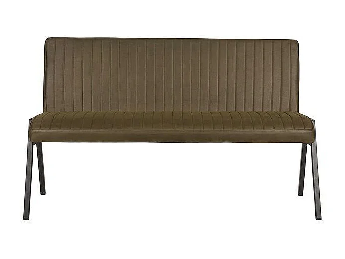Eetkamerbank Matz - Army green - Microfiber - 145 cm
