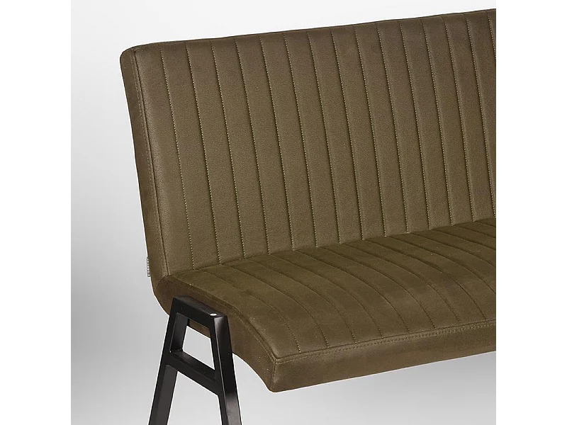 Eetkamerbank Matz - Army green - Microfiber - 145 cm
