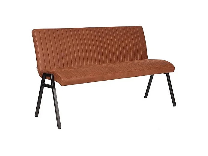Canapé de salle à manger Matz - Cognac - Microfibre - 145 cm
