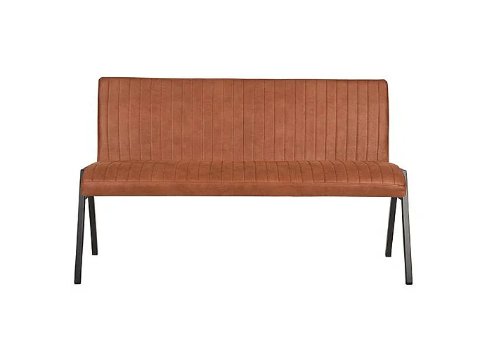 Canapé de salle à manger Matz - Cognac - Microfibre - 145 cm