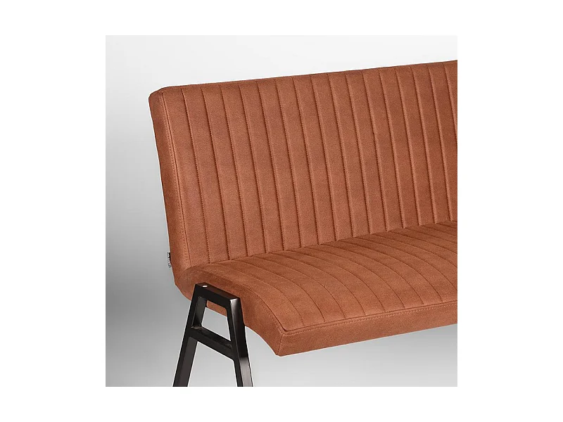 Canapé de salle à manger Matz - Cognac - Microfibre - 145 cm