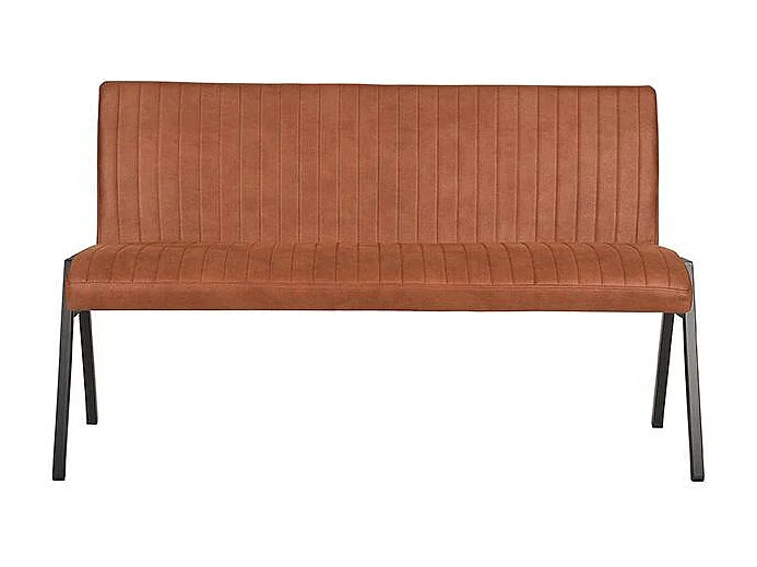 Eetkamerbank Matz - Cognac - Microfiber - 145 cm