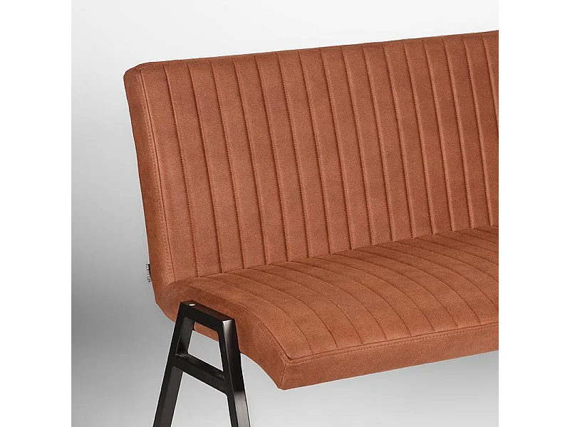 Eetkamerbank Matz - Cognac - Microfiber - 145 cm