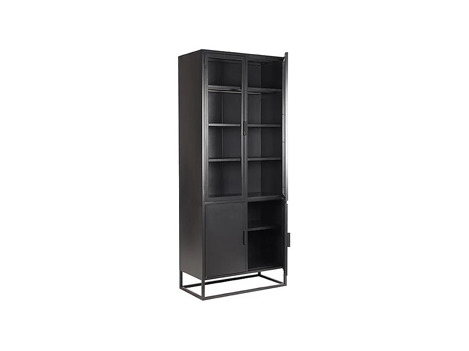 Vitrine Level - Noir - Métal - 80x40x190 cm