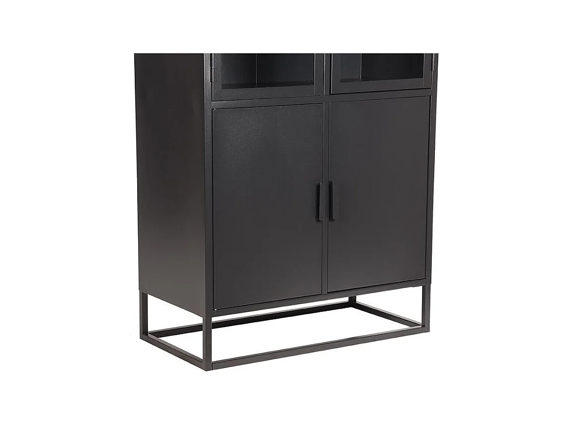 Vitrine Level - Noir - Métal - 80x40x190 cm