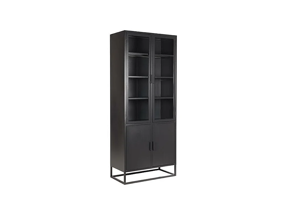 Vitrine Level - Noir - Métal - 80x40x190 cm