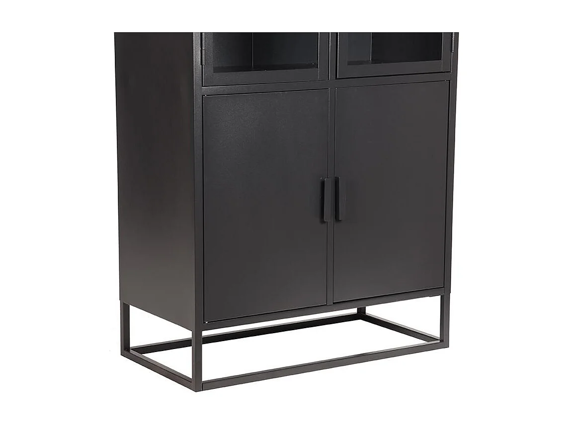 Vitrine Level - Noir - Métal - 80x40x190 cm