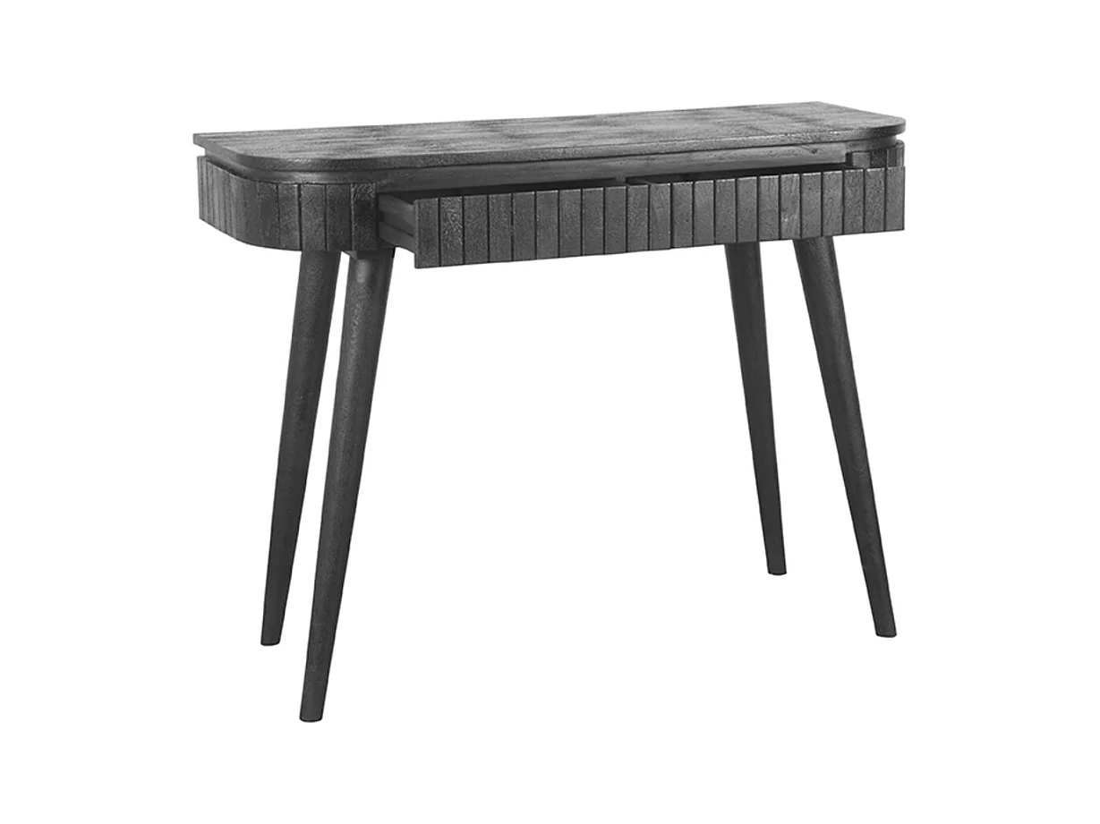 Bureau Nils - Noir - Bois de manguier - 100 cm