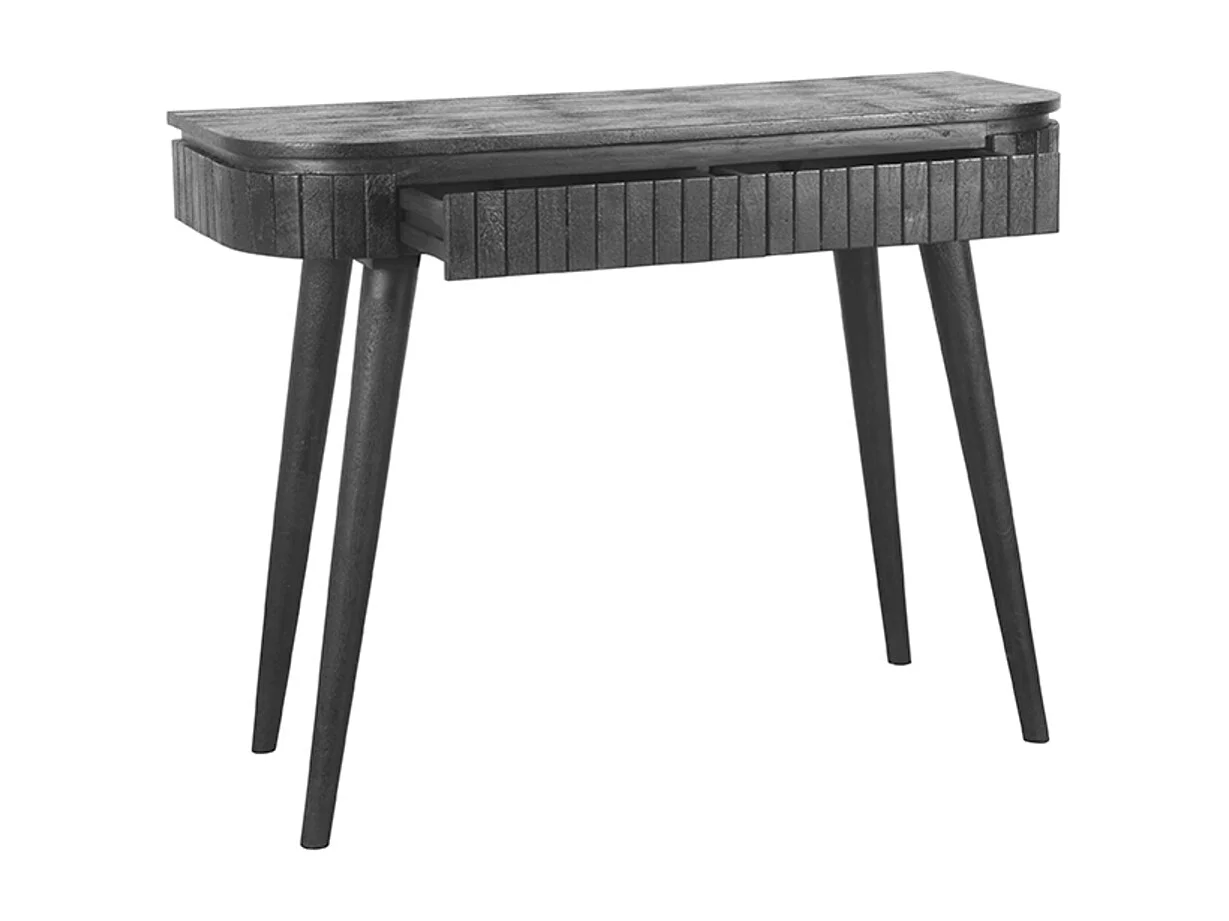 Bureau Nils - Noir - Bois de manguier - 100 cm