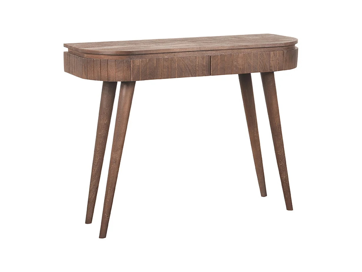 Bureau Nils - Espresso - Mangohout -100cm