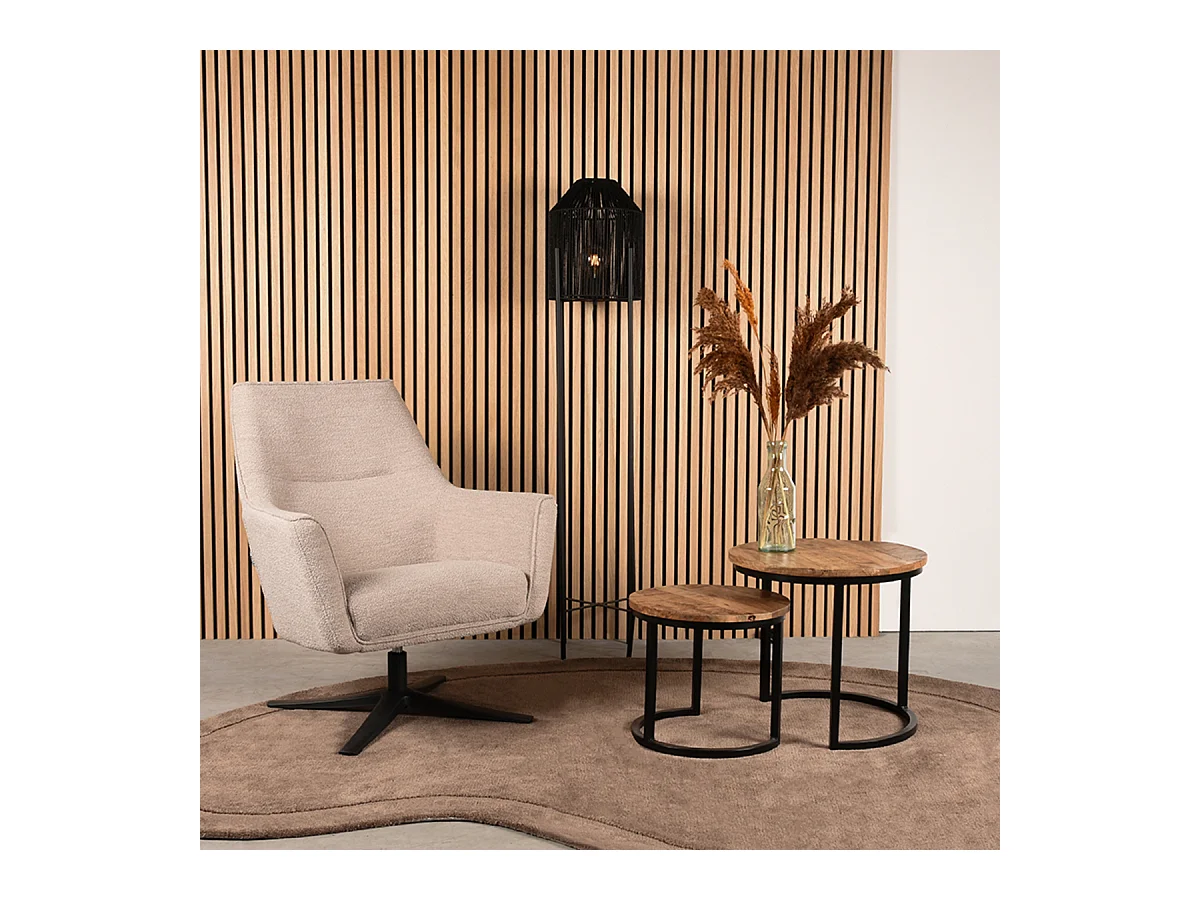 Vloerkleden Mody - Taupe - Synthetisch - 160x230 cm