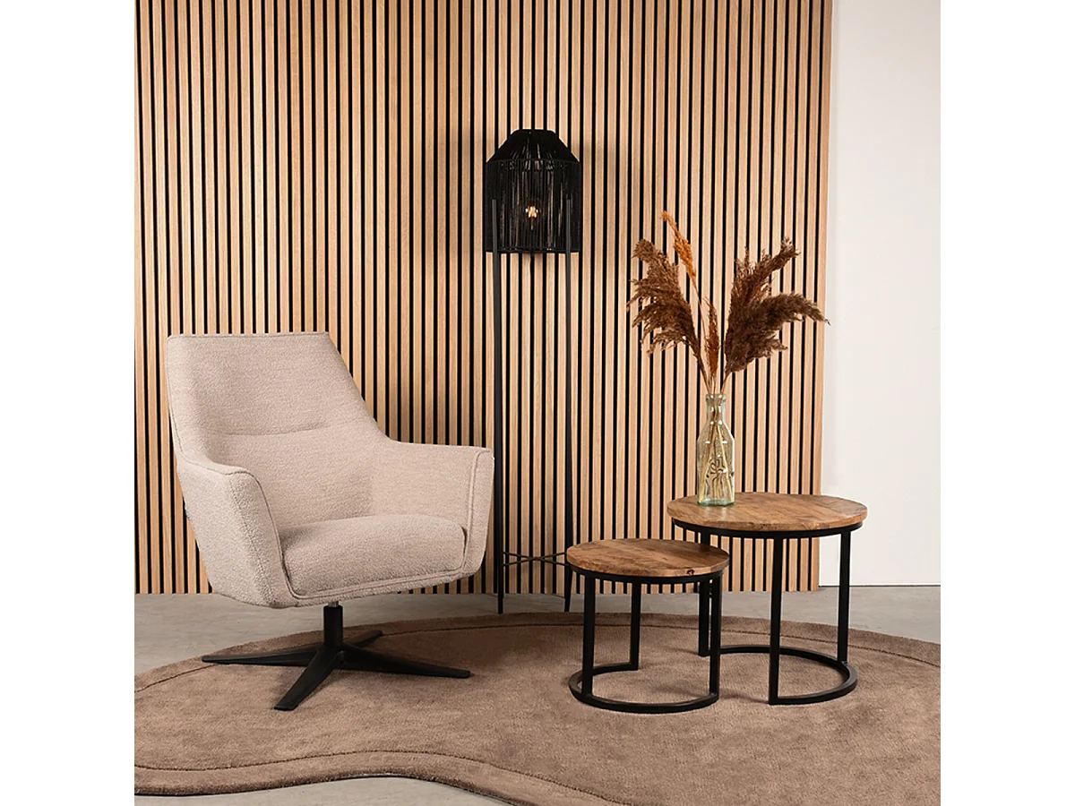 Tapis Mody - Taupe - Synthétique - 200x300 cm