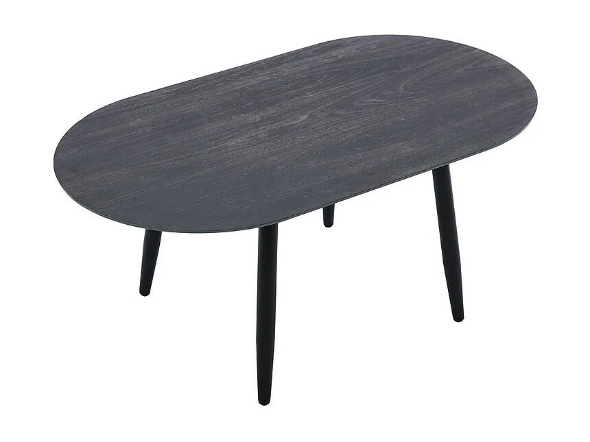 Salon de jardin : canapé 2 places, 2 fauteuils et table basse - table en verre de grain en bois