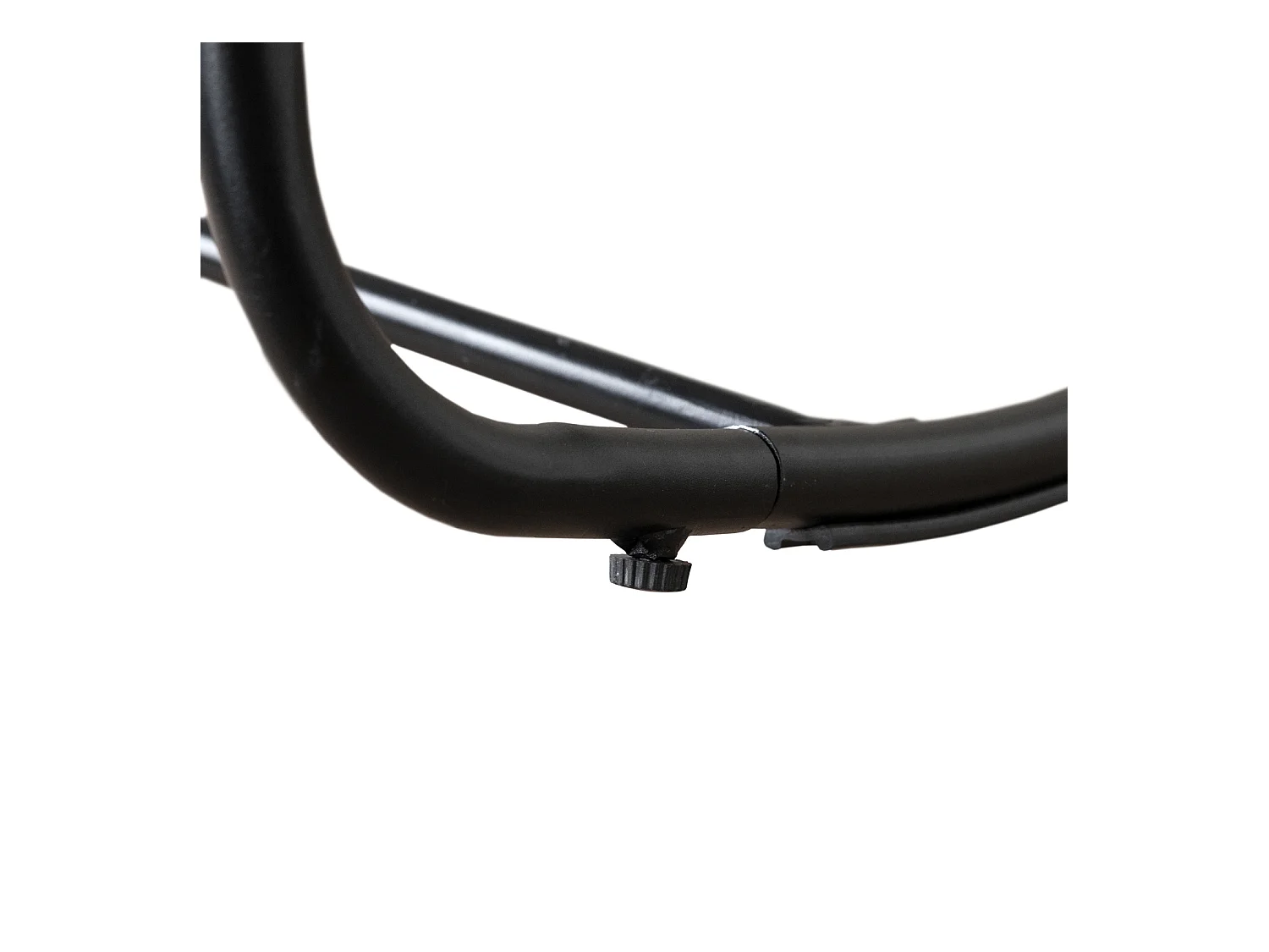 Fauteuil à bascule en rotin synthétique avec coussin noir CINTA - HAPPY GARDEN