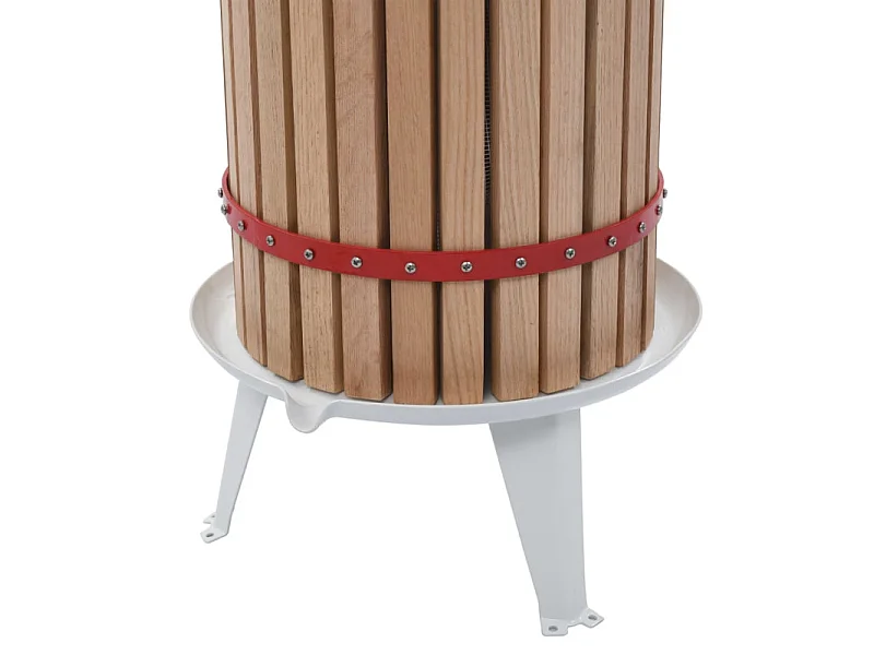 Presse fruits et à vin avec sac en tissu 30 L Bois de chêne