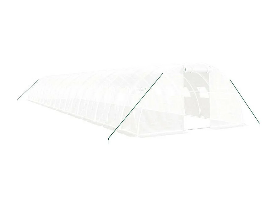 Gewächshaus mit Stahlrahmen Weiß 72 m² 18x4x2 m
