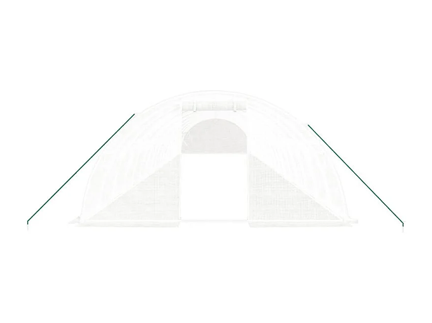 Gewächshaus mit Stahlrahmen Weiß 72 m² 18x4x2 m