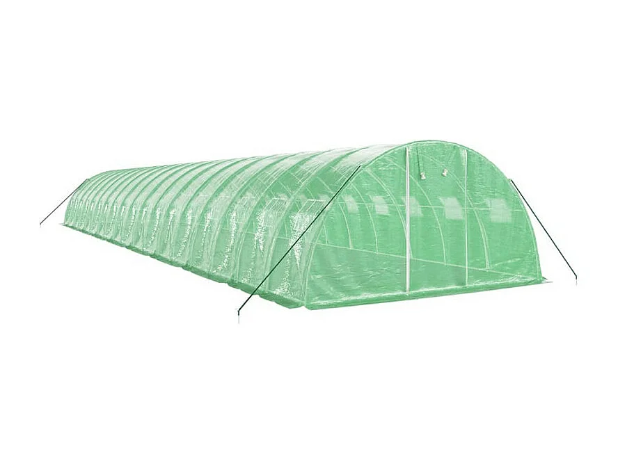 Gewächshaus mit Stahlrahmen Grün 72 m² 18x4x2 m