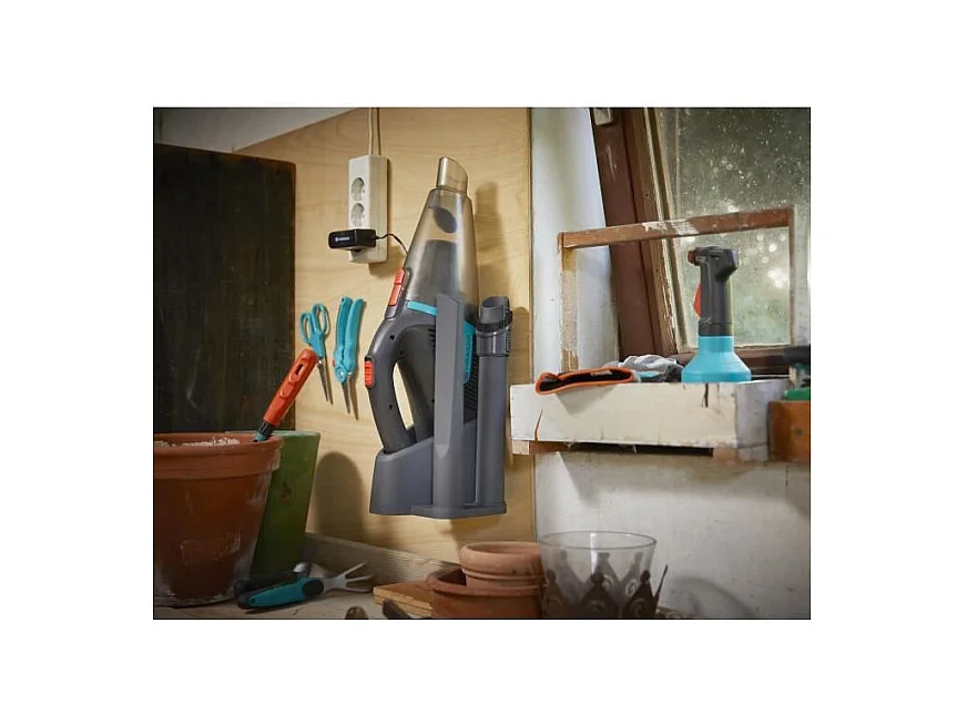 Aspirateur à main EasyClean Li avec station de charge murale - Batterie Li-ion 18V - Intérieur/Extérieur