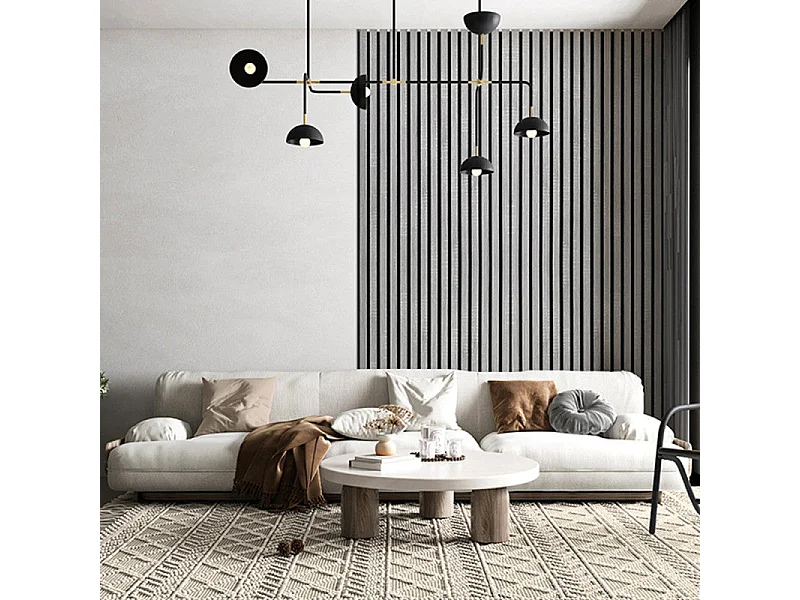 Panneau acoustique SLIM ROULE 15 - design scandinave, 15 tasseaux, feutrine recyclable