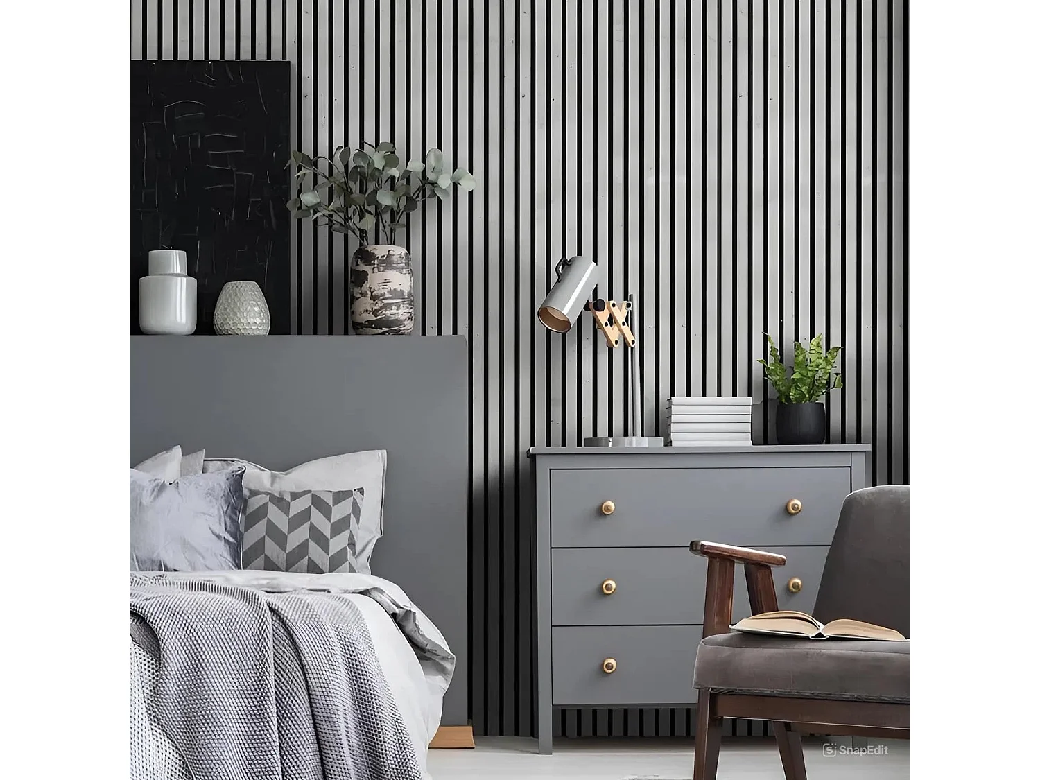 Andas Home Panneau acoustique Sonoma 138,5 x 60 cm, chêne clair — feutre et MDF pliable qui améliore l'acoustique.