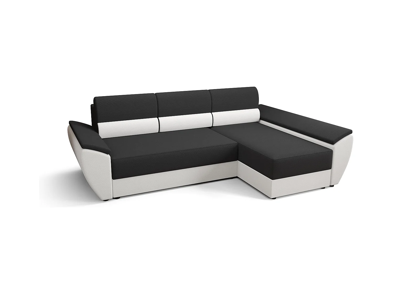 BEDANTE Canapé d’angle L REBI L3 Rainbow 27/31 Droite avec fonction lit