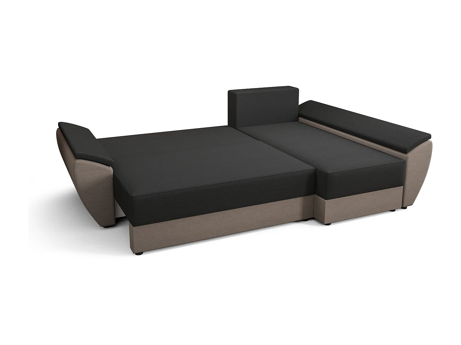 BEDANTE Ecksofa L REBI L3 Rainbow 20/05 Rechts mit Schlaffunktion, Braun/Beige, L-Form, Sofa mit Stauraum, Bettkasten, Wohnzimmersofa, Couch, Sofa, Bettsofa