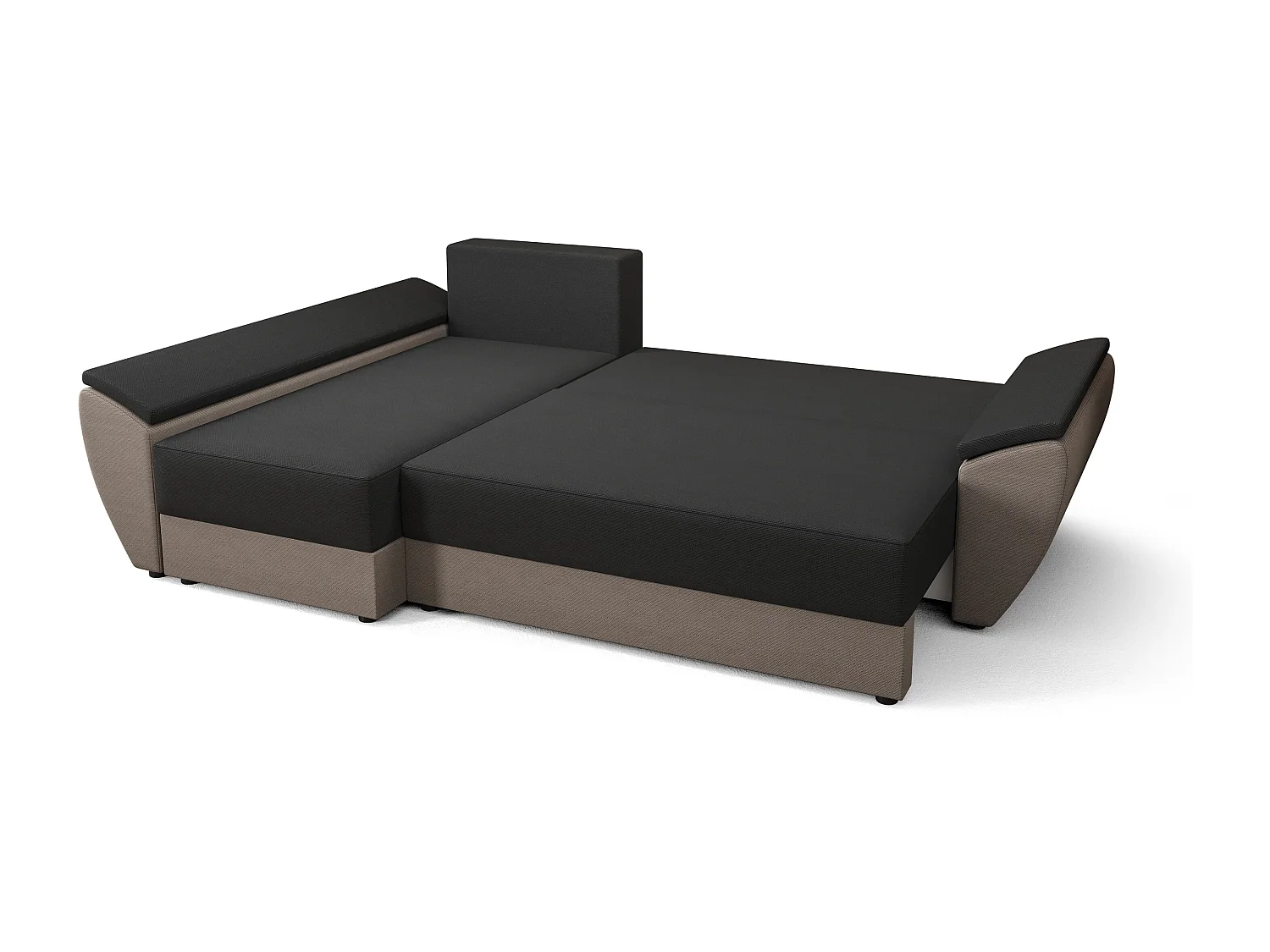 BEDANTE Ecksofa L REBI L3 Rainbow 27/31 Links mit Schlaffunktion, Grau/Weiß, L-Form, Sofa mit Stauraum, Bettkasten, Wohnzimmersofa, Couch, Sofa, Bettsofa