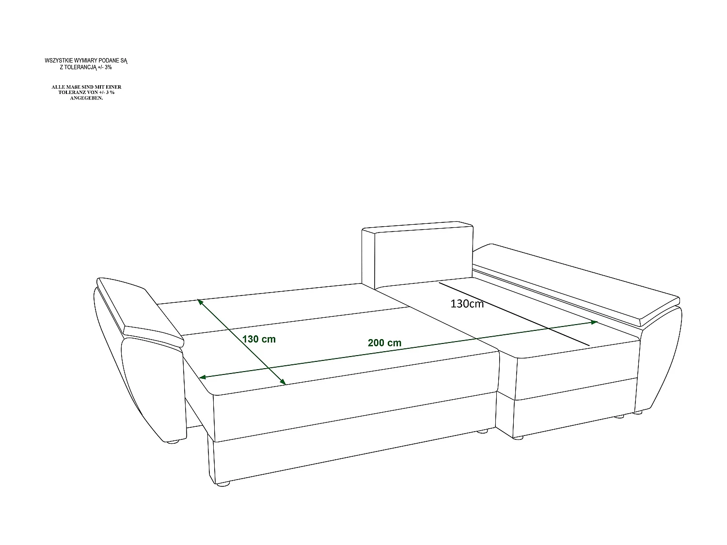 BEDANTE Ecksofa L REBI L3 Rainbow 27/15 Links mit Schlaffunktion, Grau/Schwarz L-Form, Sofa mit Stauraum, Bettkasten, Wohnzimmersofa, Couch, Sofa, Bettsofa