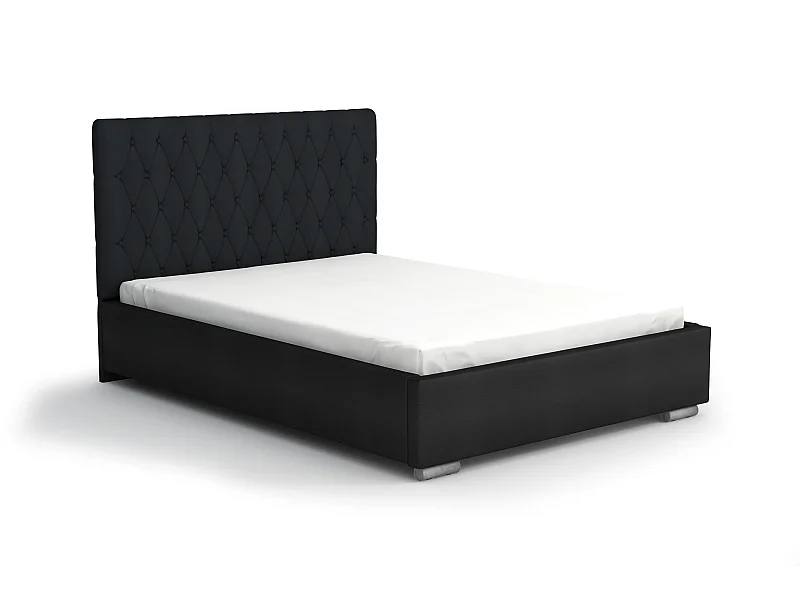 Bedante Polsterbett SIENA 140x200cm Einzellbett, Bett, Bettkasten, Schlafzimmer, Stauraum, Kontinentalbett, Boxspringbett, Chrome, Glitz