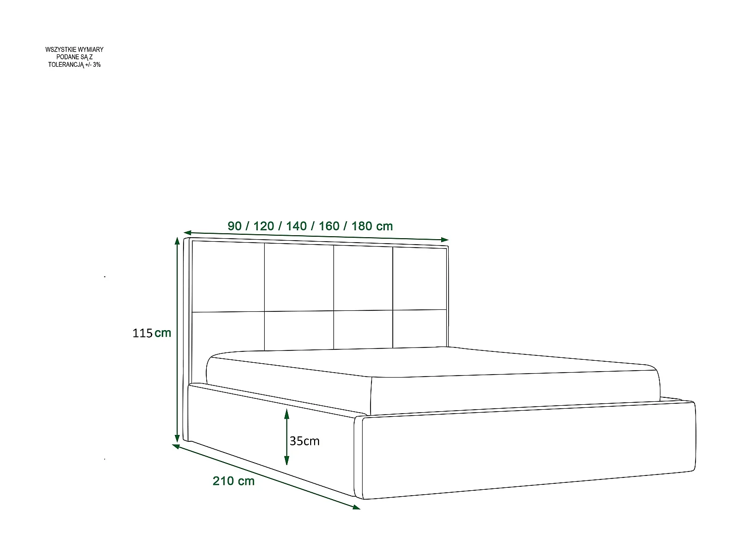 Bedante Polsterbett SIENA 120x200cm Einzellbett, Bett, Bettkasten, Schlafzimmer, Stauraum, Kontinentalbett, Boxspringbett, Chrome, Glitz