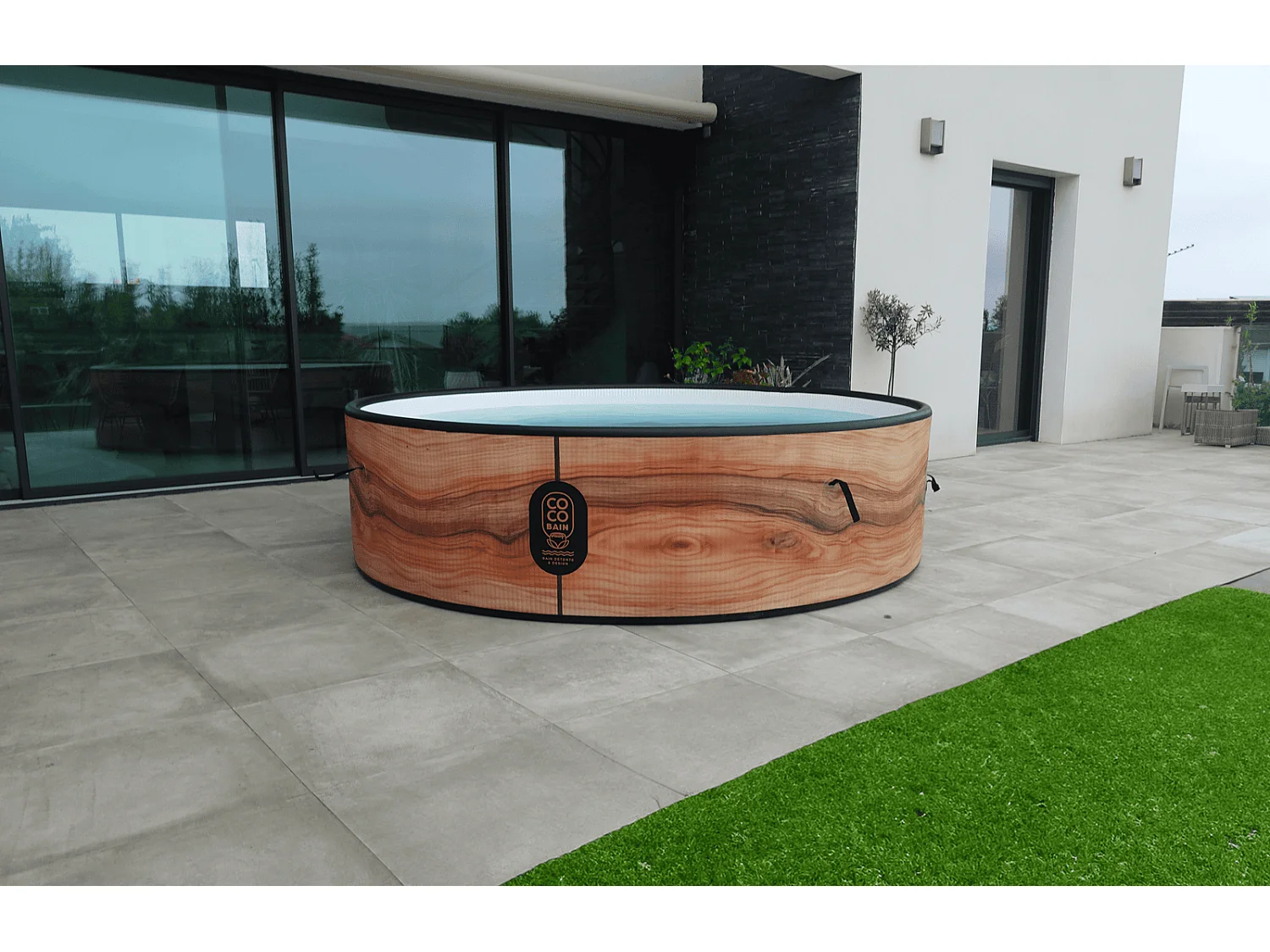 Coco Bain Zwembad Aruba - Bovengronds Zwembad Ø 250 cm - Realistische Houtlook