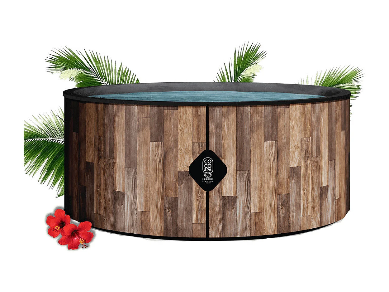 Coco Bain Pool Fidji – Ø 180 cm – 1200 Liter – Realistische Holzoptik
