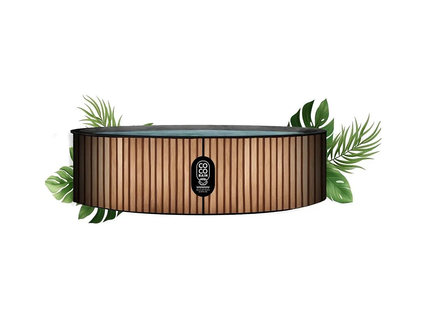 Coco Bain Piscine Copacabanna - Piscine Hors Sol 250cm De Diamètre - Imitation Bois Véritable